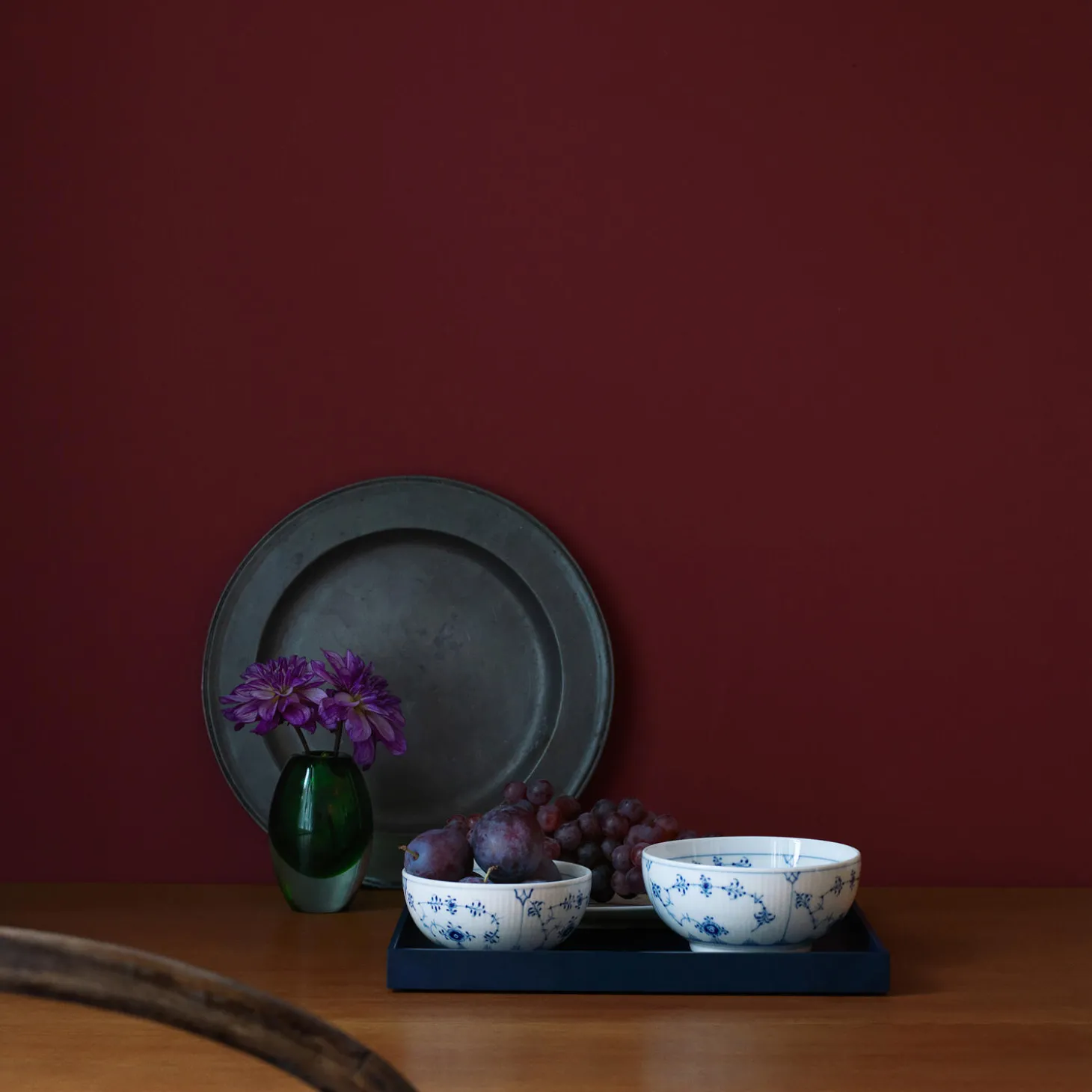 Musselmalet Riflet skål 73 cl