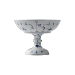 Musselmalet Riflet skål på høj fod 80 cl