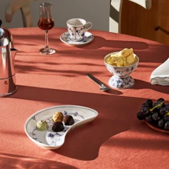 Musselmalet Riflet skål på fod 8 cm