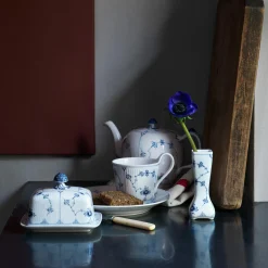 Musselmalet Riflet smørskål