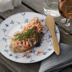 Musselmalet Riflet tallerken Ø 22 cm