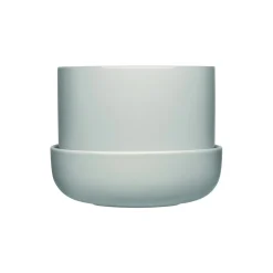 Nappula urtepotte med underskål lille, lysegrå