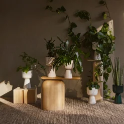 Nappula urtepotte small, hvid