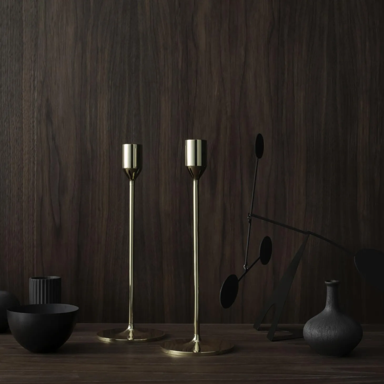 Nattlight lysestage lille, messing