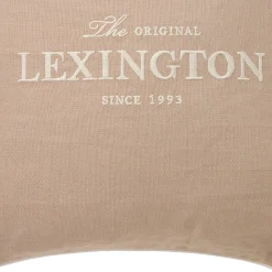 Original Logo Linen/Cotton Cushion Cover, beige/white