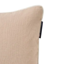 Original Logo Linen/Cotton Cushion Cover, beige/white