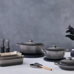 Oval grydeskeholder, flint