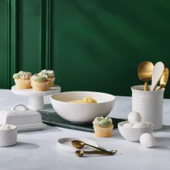 Oval grydeskeholder, white