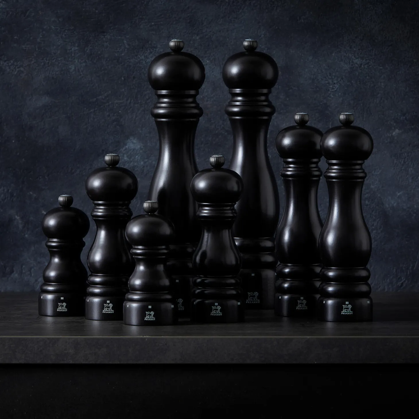 Paris uS peberkværn 18 cm, sort satin