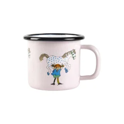 Pippi emaljekrus pippi og hesten, rosa