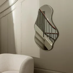 Pond Mirror Large, brass