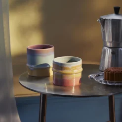 Poppery krus, pink/mint/gul