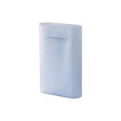 Ridge Vase, light blue/frosted glass