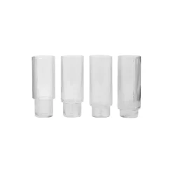 Ripple Long Drink Glasses 4 pcs