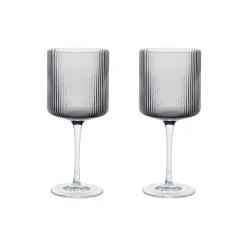 Ripple Rødvinsglas 2 stk., smoked grey
