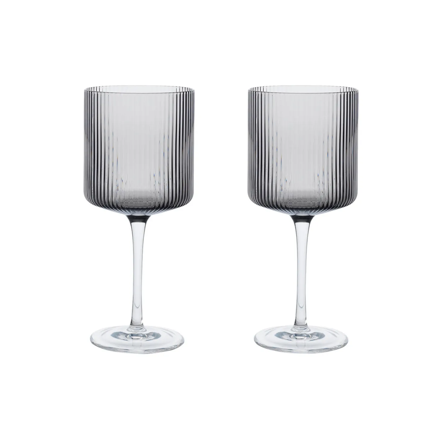 Ripple Rødvinsglas 2 stk., smoked grey