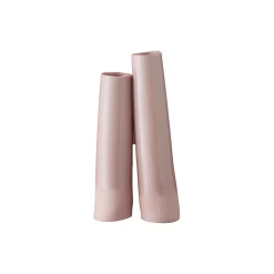 Rørvase 2 rør, gammelrosa