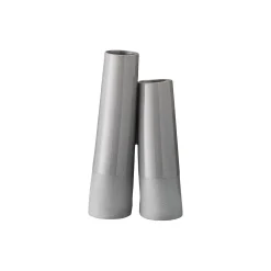 Rørvase 2 rør, grå