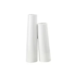 Rørvase 2 rør, hvid