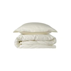 Satinvævet sengetøj, beige