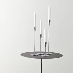 Saturn lysestage 36 cm, rustfri stål