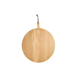 Serveringsbræt rundt, eg