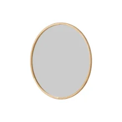 Silhouette spejl Ø 55 cm, light oiled oak