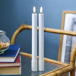 Sille genopladelige kronelys, white