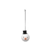Snowman Ornament 2 pcs, white