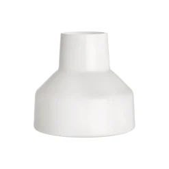 Solare kort vase, hvid