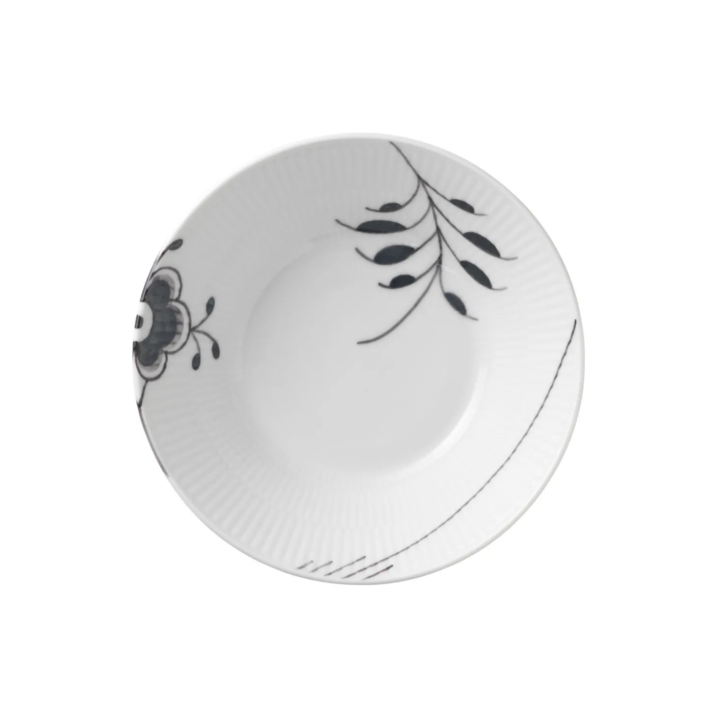 Sort Mega Riflet dyb tallerken Ø 17 cm