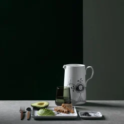 Sort Mega Riflet firkantet tallerken 20 cm