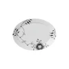Sort Mega Riflet oval tallerken 28 cm