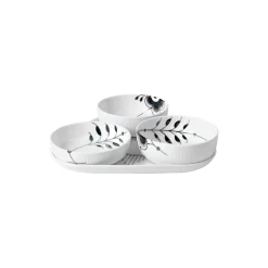 Sort Mega Riflet serveringssæt 4 dele