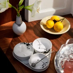 Sort Mega Riflet serveringssæt 4 dele