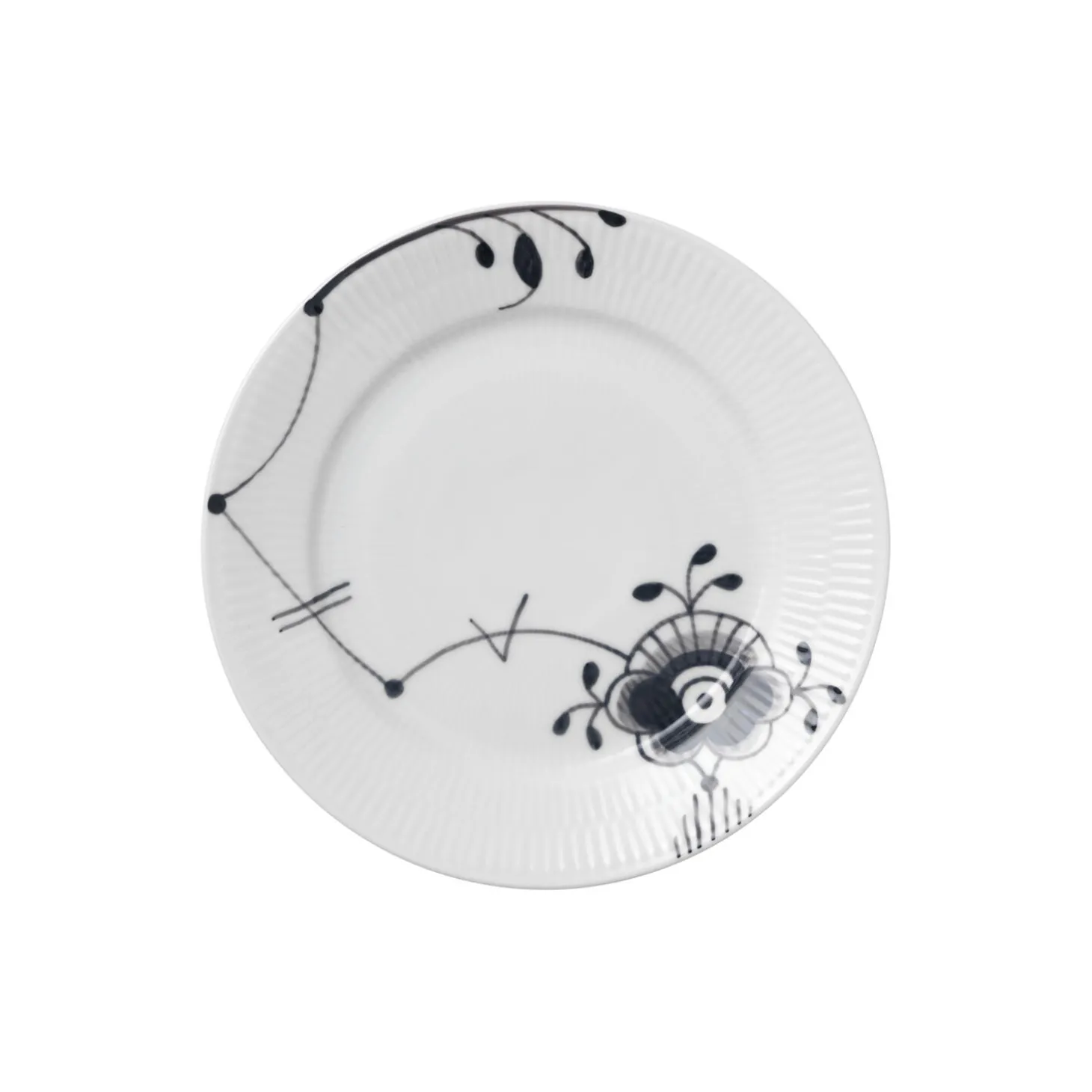 Sort Mega Riflet tallerken Ø 22 cm