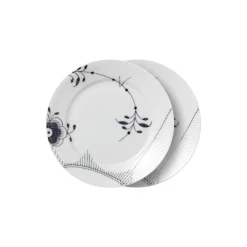 Sort Mega Riflet tallerken nr. 2 Ø 22 cm 2 stk.