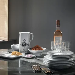 Sort Mega Riflet tallerken nr. 6 Ø 19 cm