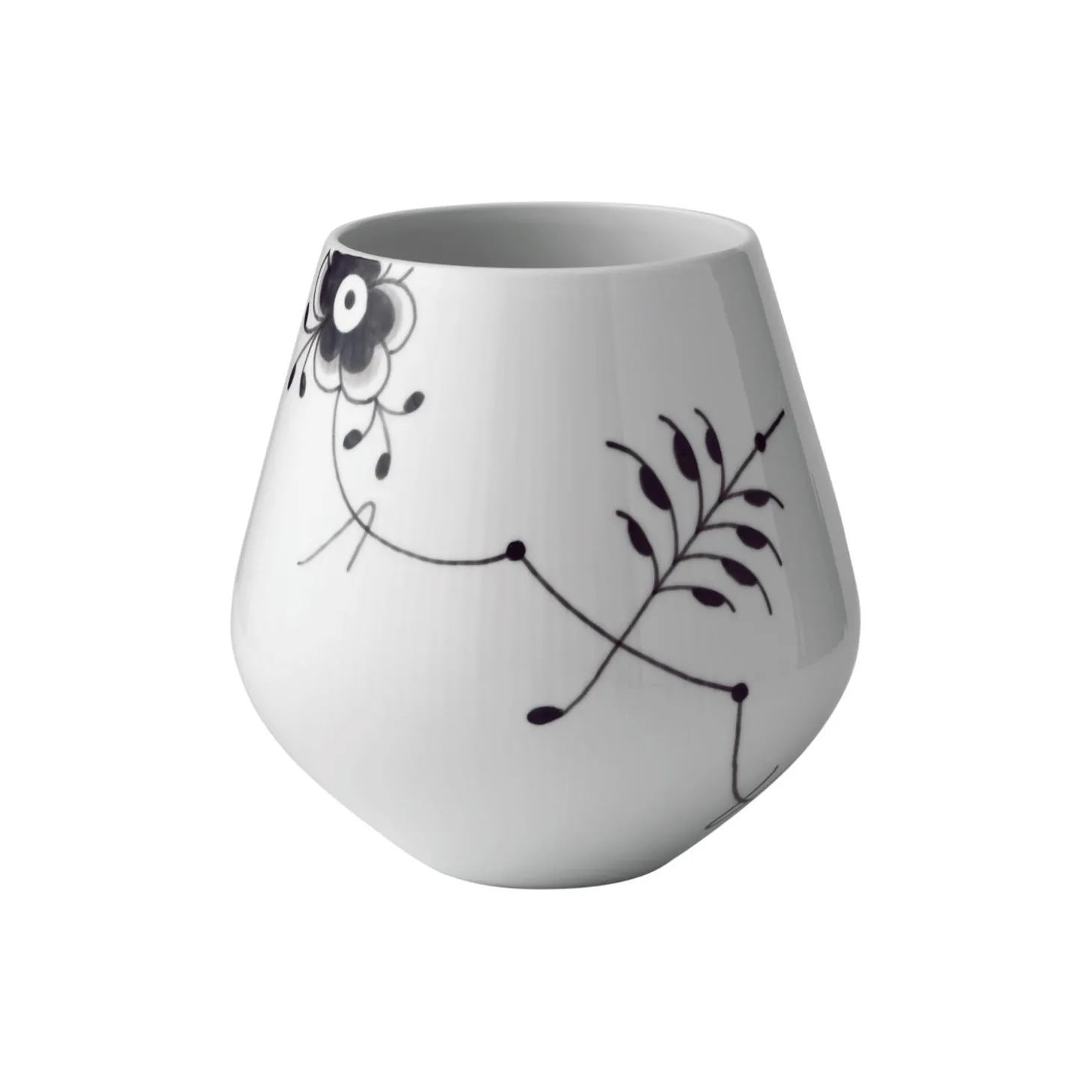 Sort Mega Riflet vase 20,5 cm