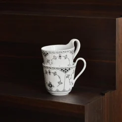 Sort Musselmalet Halvblonde højhankskop 33 cl