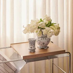 Sort Musselmalet Helblonde vase 11 cm