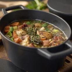 Støbejernsgryde oval