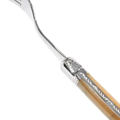 Steakgaffel, brunt horn