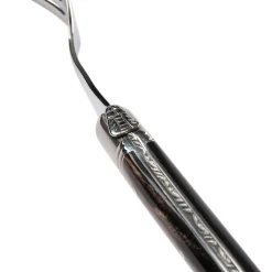 Steakgaffel, sort horn struktur