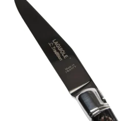 Steakkniv, sort horn struktur