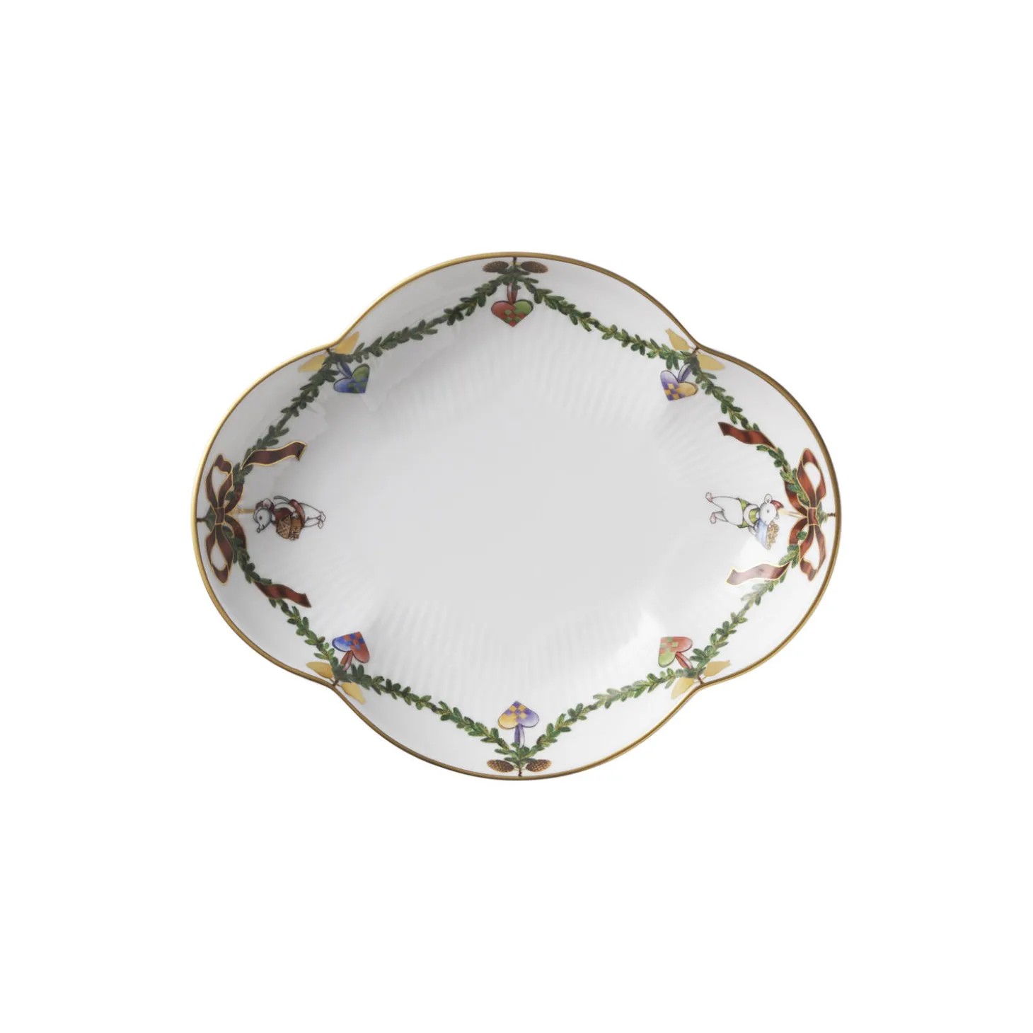 Stjerne Riflet jul fad 17,5 cm