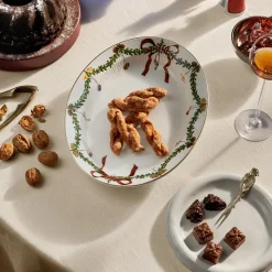 Stjerne Riflet Jul fad ovalt 34 cm