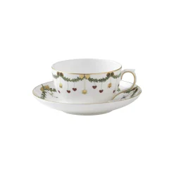 Stjerne Riflet Jul kop med underkop 32 cl