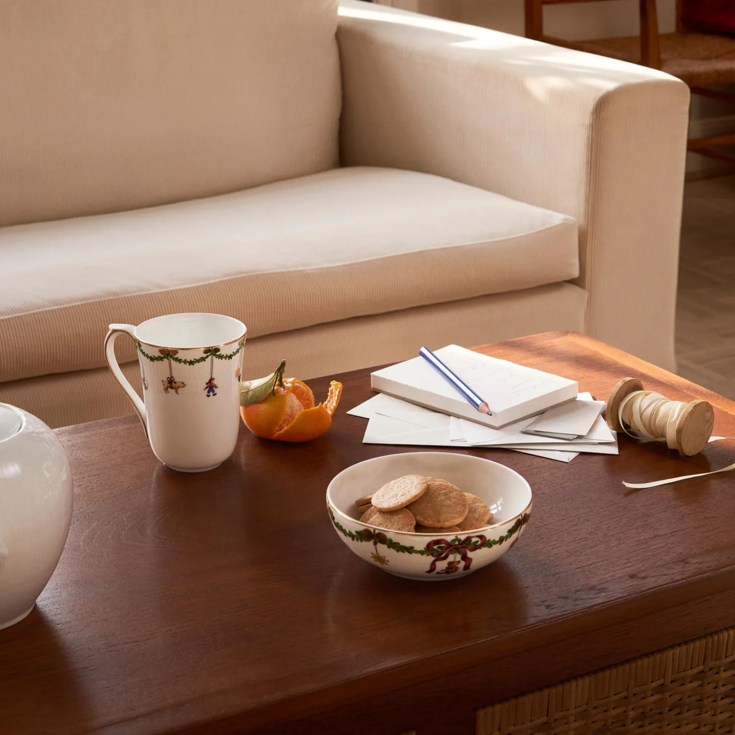 Stjerne Riflet Jul krus 36 cl, 2 stk.