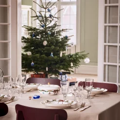 Stjerne Riflet Jul skål med låg 21 cm